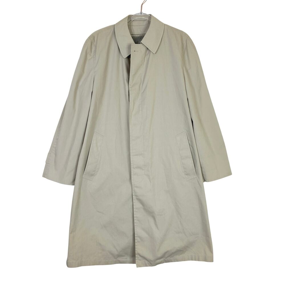 Botany Weathertopper VTG Tan Mid Length Coat Luxury Deep Pile Lining Mens 40R
